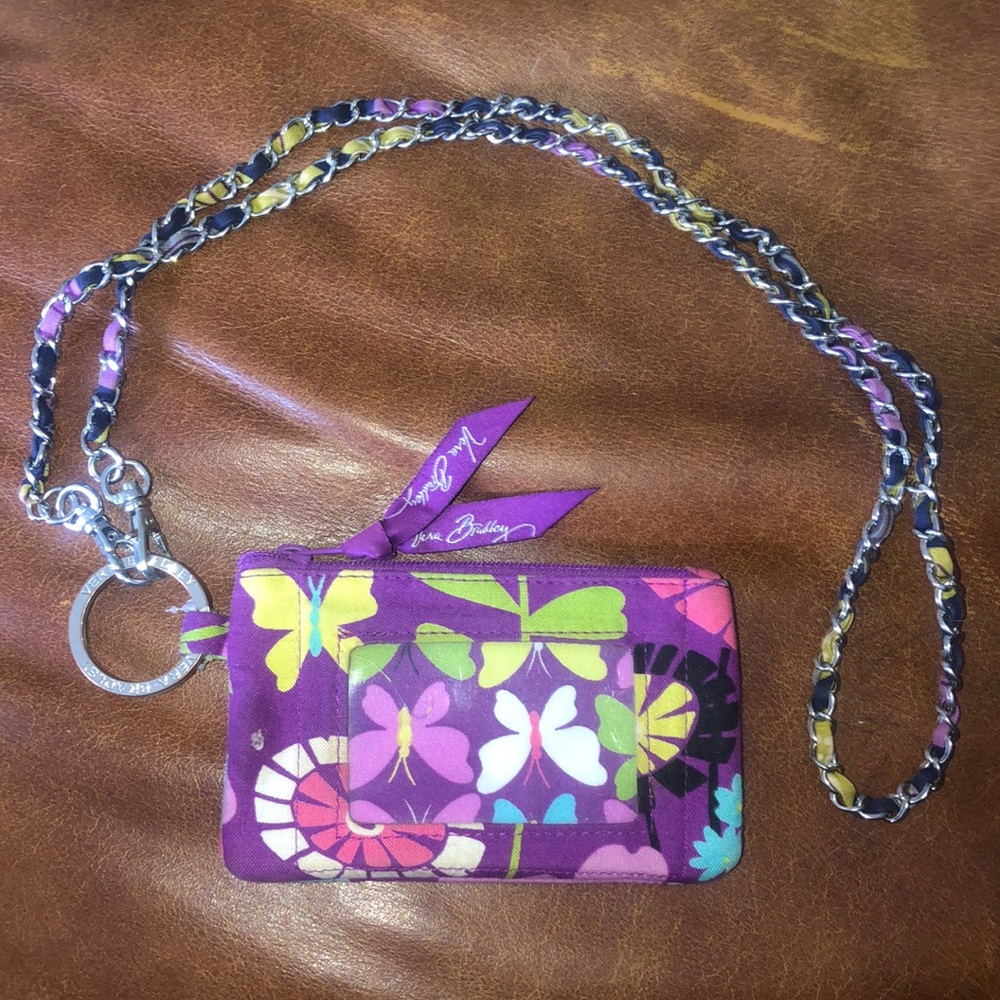 Vera Bradley ZIP ID Case with lanyard